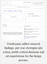 wireframe sample with caption